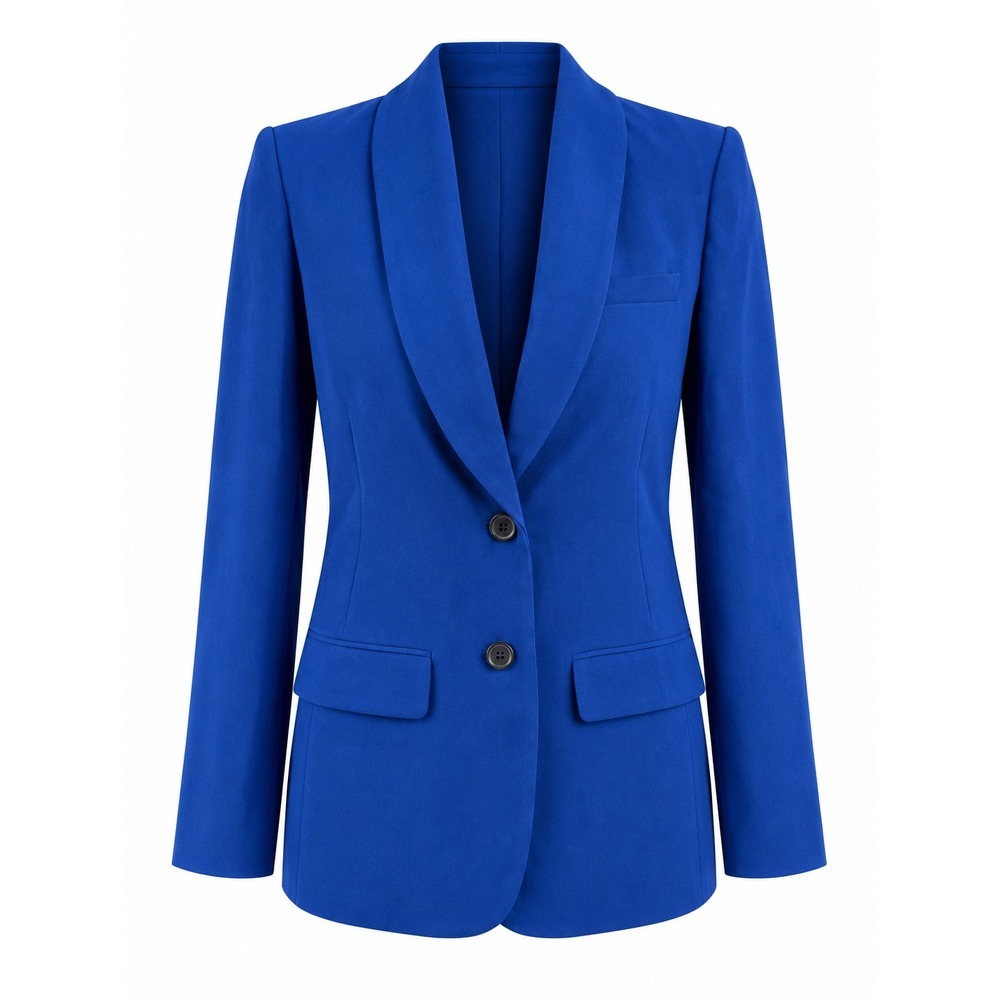 J.Crew Factory B9367 Royal Blue Crepe Blazer Women's Size 0